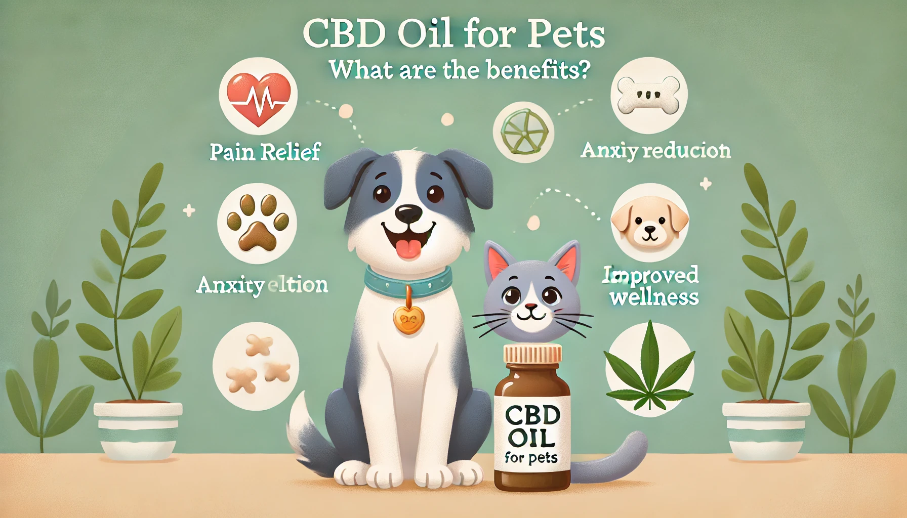 CBD oil bottle for pet health